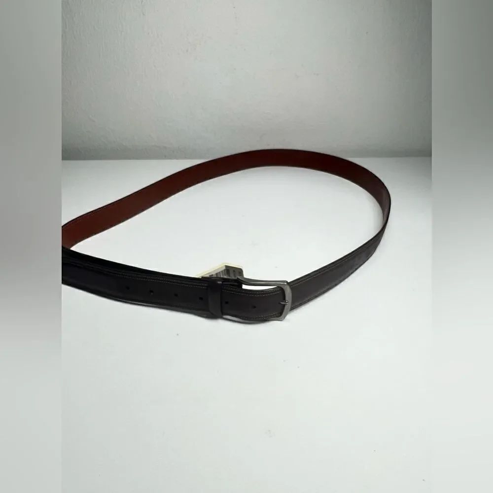 Perry Ellis Leather Belt Size 54 Brown